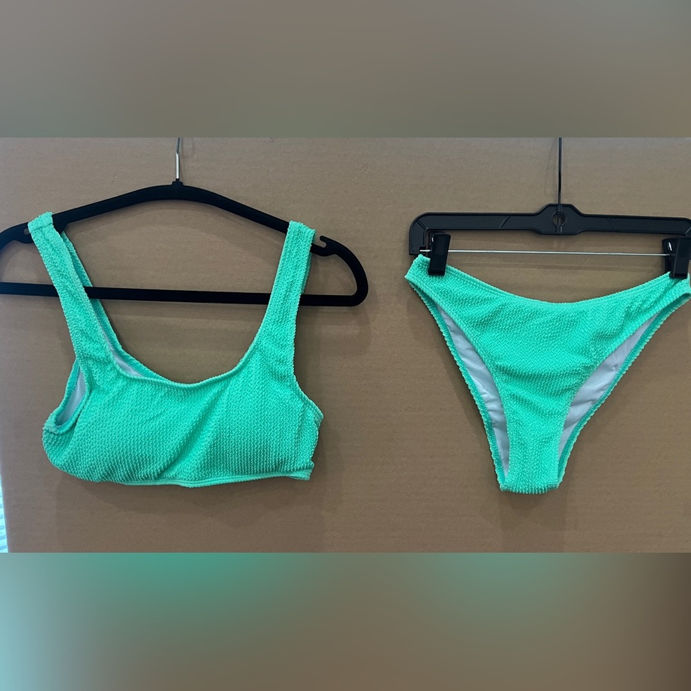Mint Green Crinkle Bikini